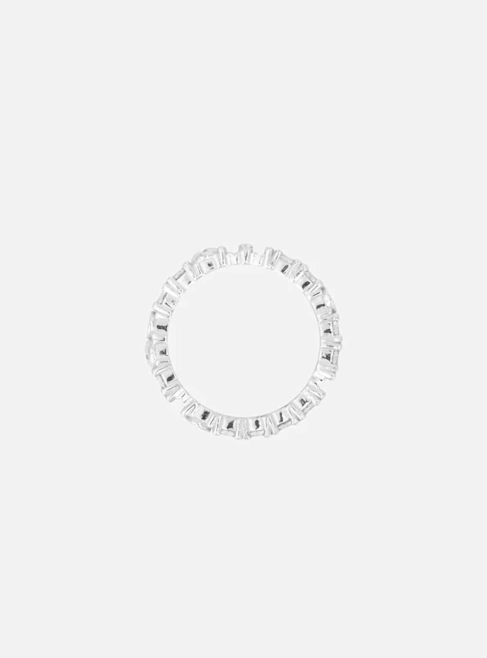 A "MIDNIGHTFACTORY Broken eternity ring with topaz" on a white background.