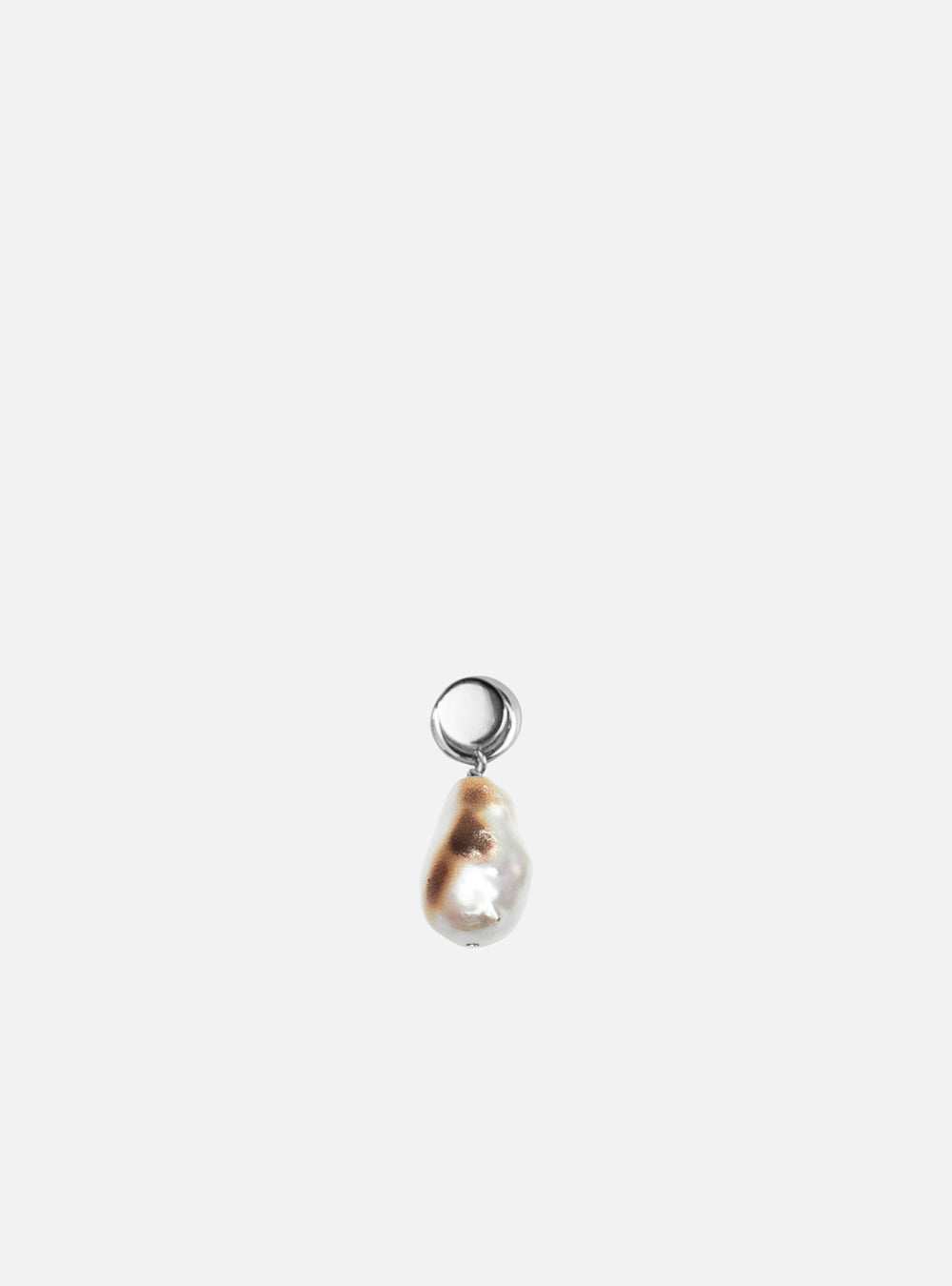 a small Burnt baroque pearl pendant from MIDNIGHTFACTORY on a white background.