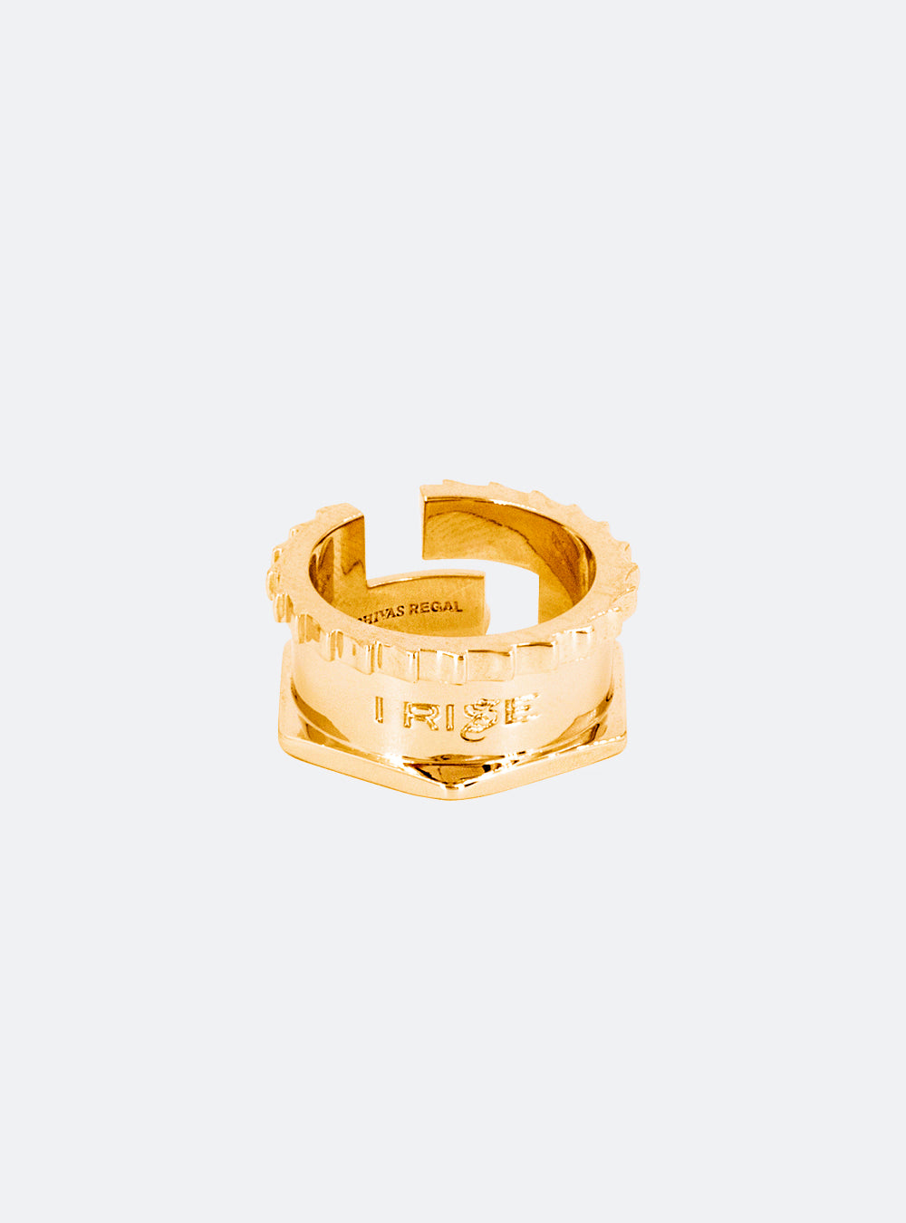 CHIVAS REGAL x MIDNIGHTFACTORY "I RISE,WE RISE" ring - Gold