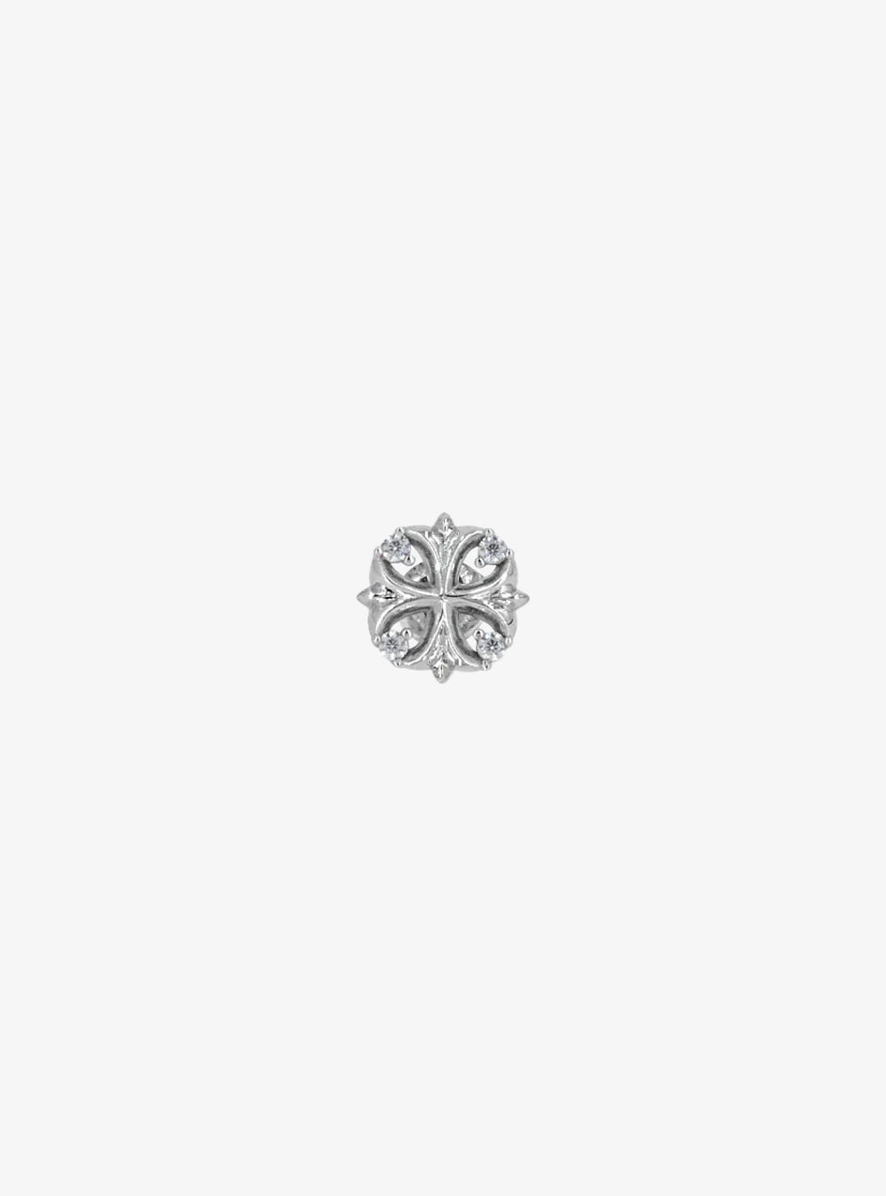 Maltese cross stud single earring