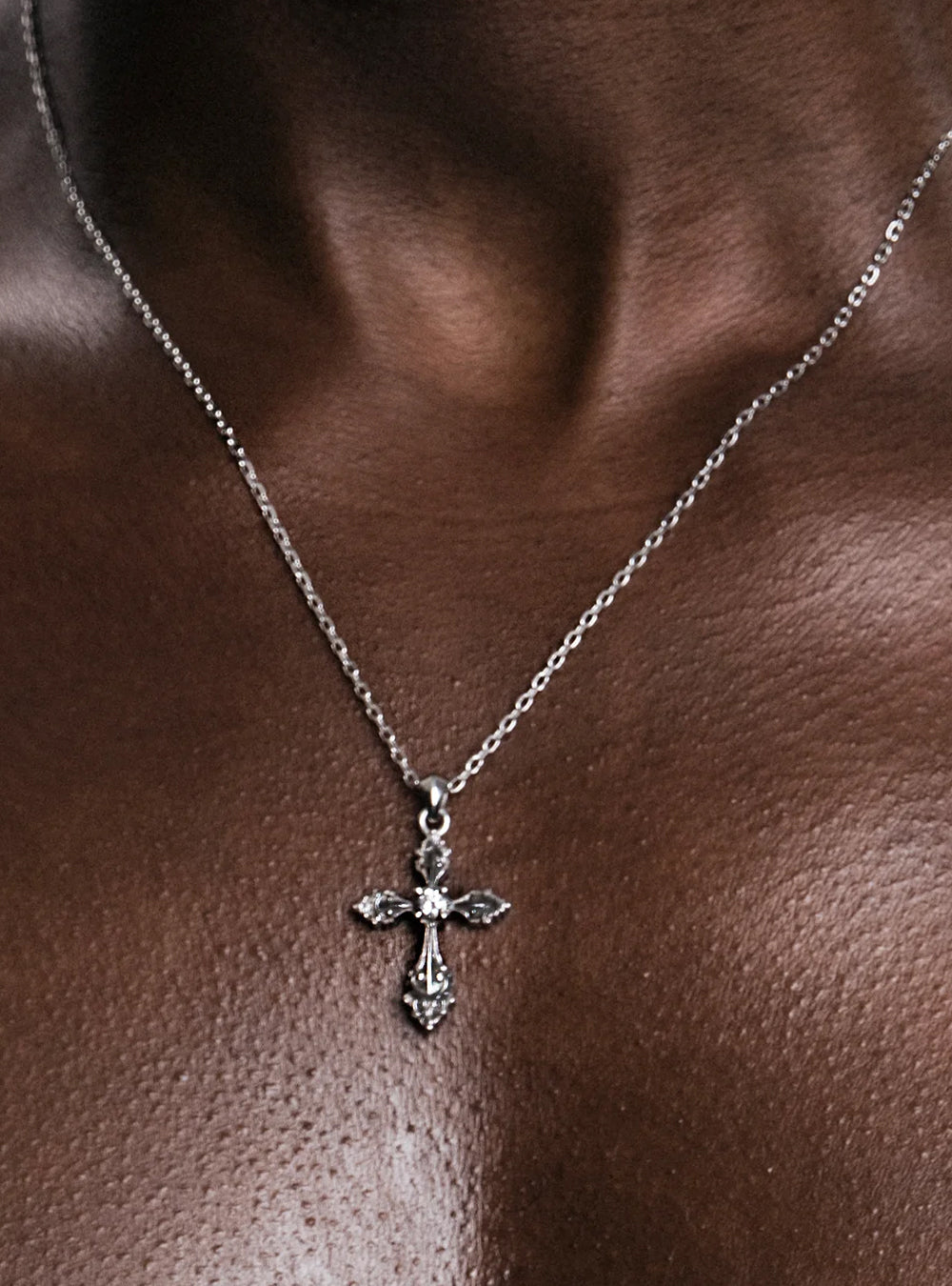 Cross pendant necklace (Oxidised)