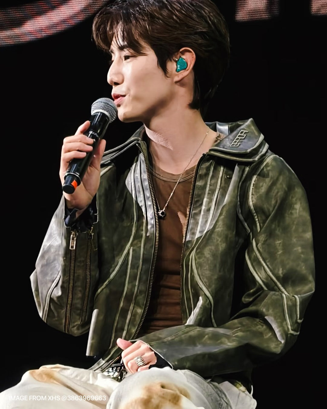 Mark Tuan wearing MIDNIGHTFACTORY necklace and ring