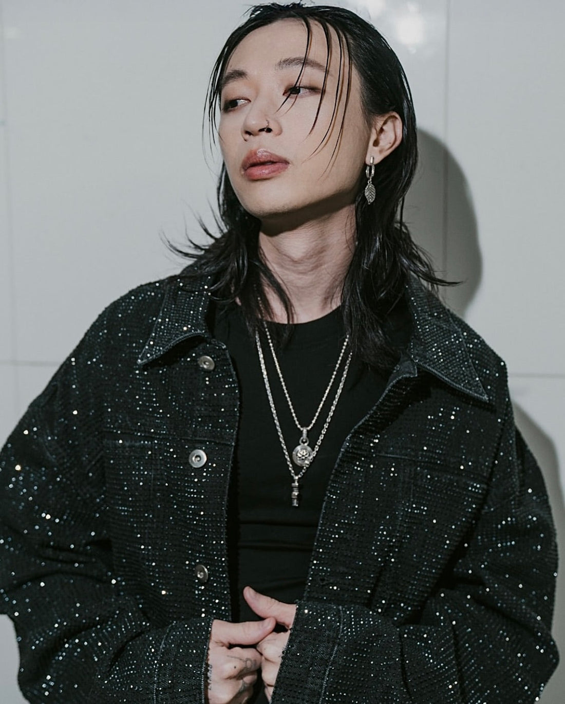 KESHI wearing MIDNIGHTFACTORY necklace