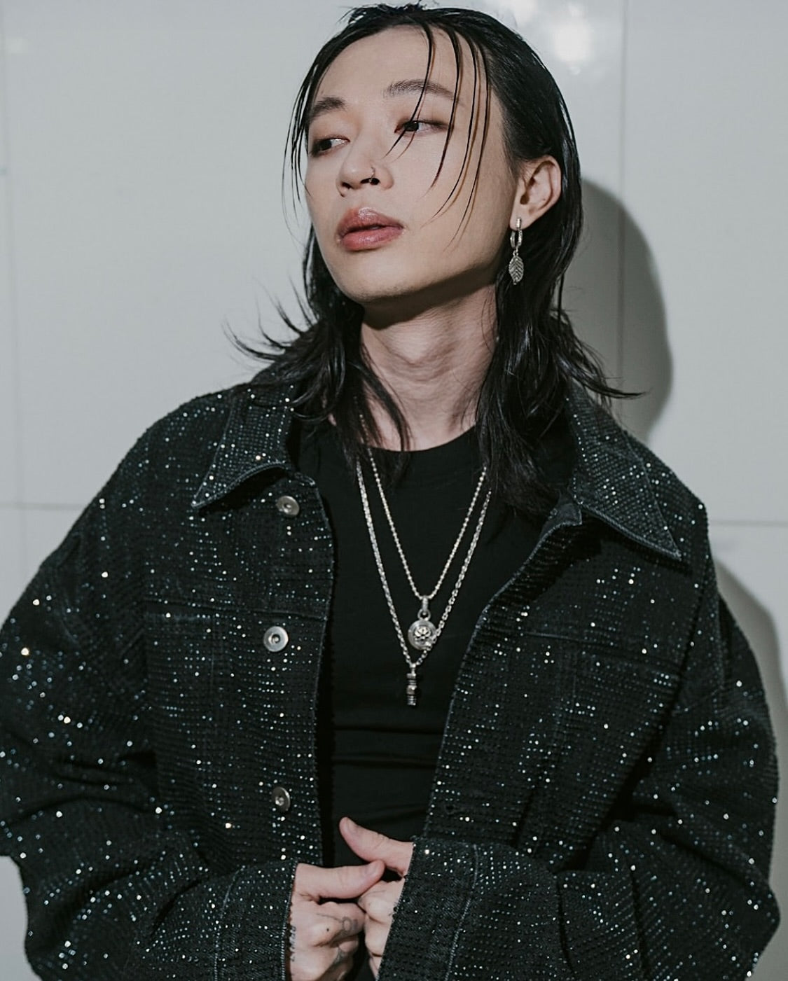 KESHI wearing MIDNIGHTFACTORY necklace