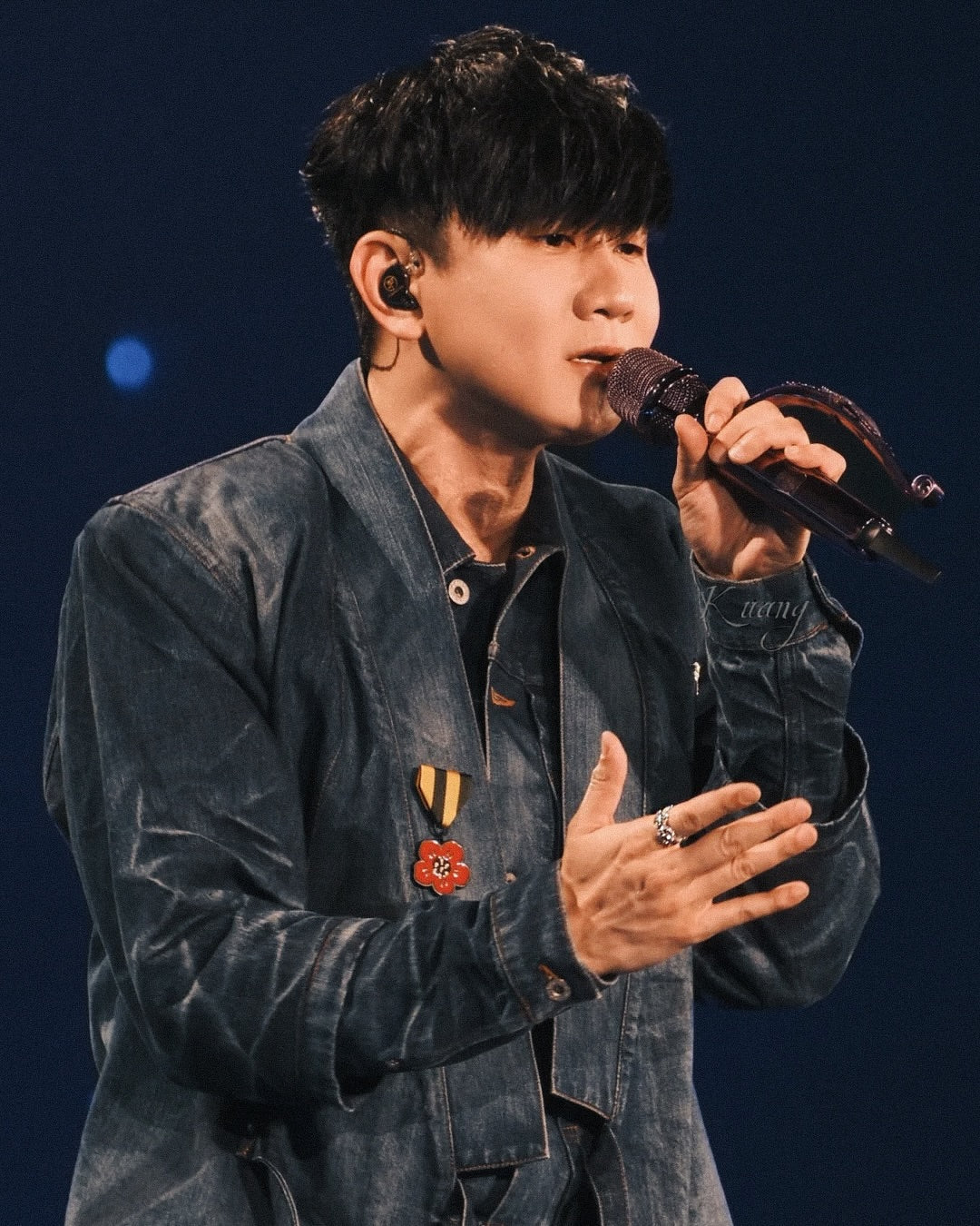 JJ Lam wearing MIDNIGHTFACTORY ring