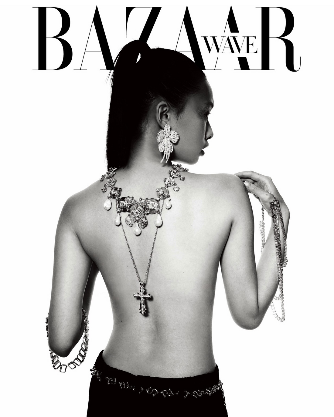 Harpers Bazaar featuring MIDNIGHTFACTORY CRUCIS grand cross pendant necklace