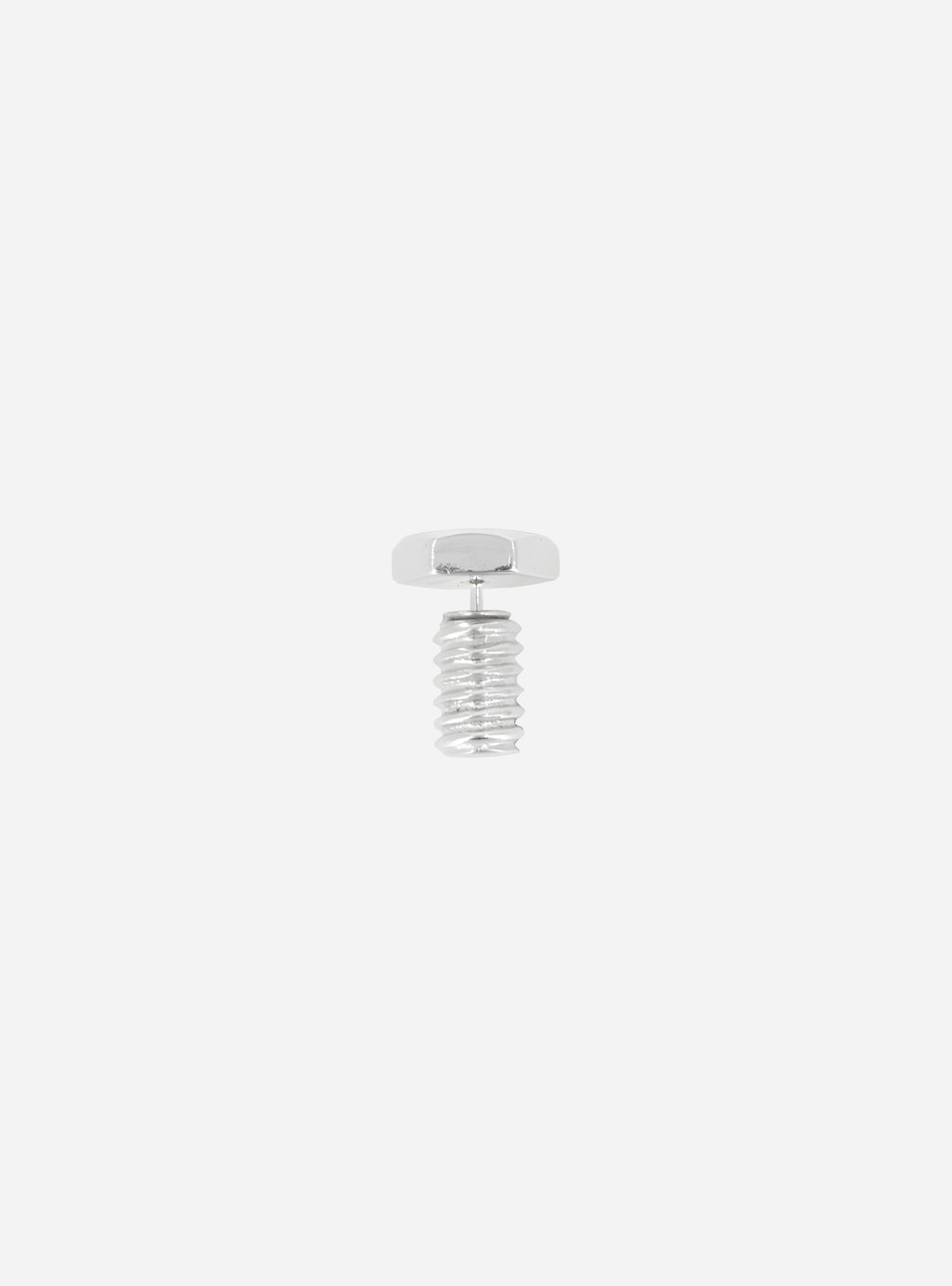a MIDNIGHTFACTORY Hex-bolt lab-grown diamond earring on a white background.