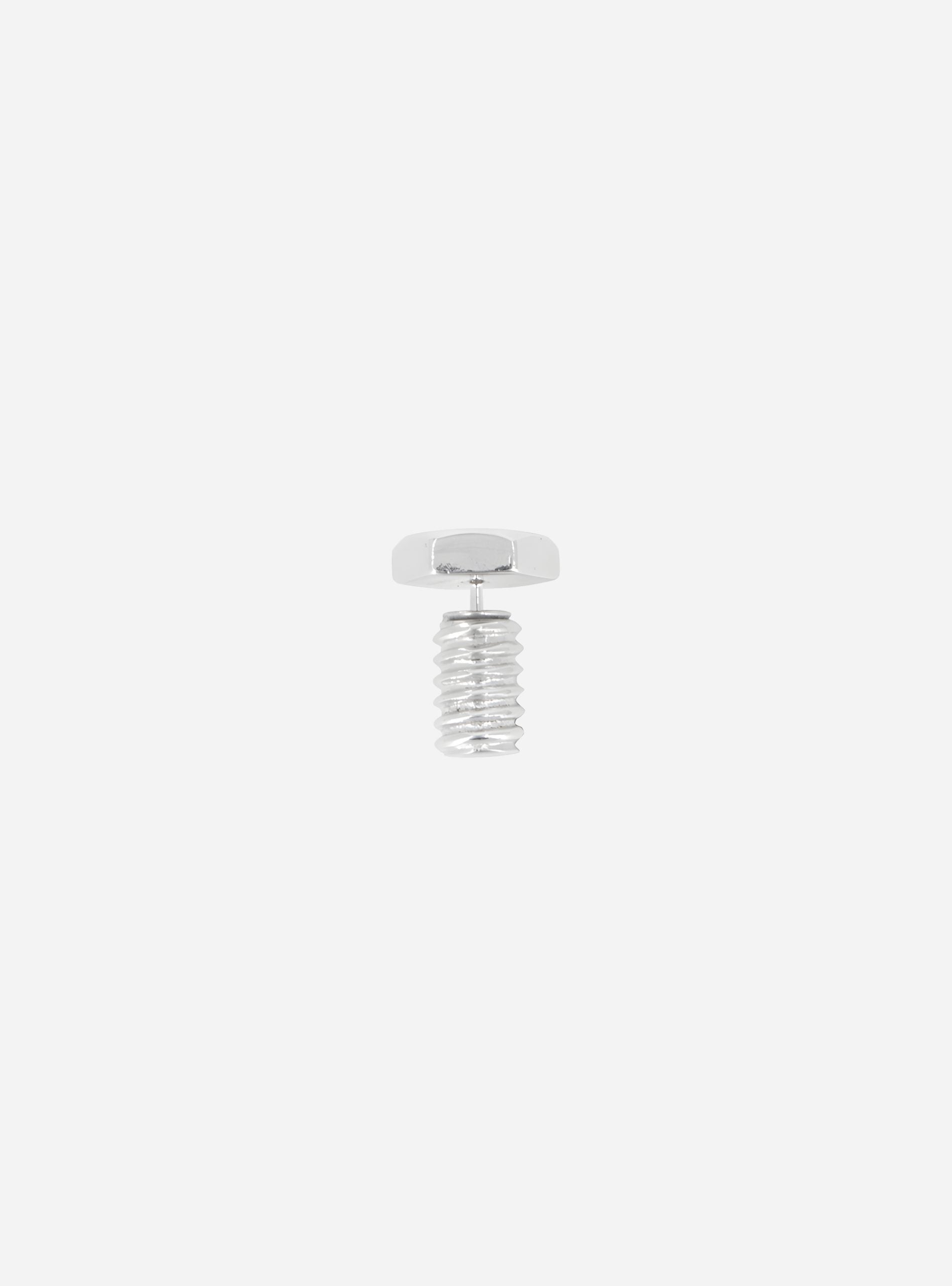 a MIDNIGHTFACTORY Hex-bolt lab-grown diamond earring on a white background.