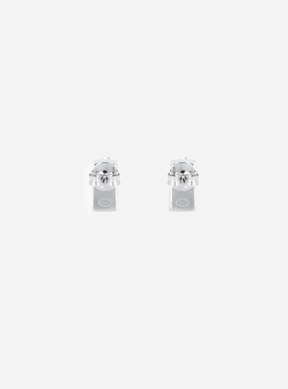 A pair of MIDNIGHTFACTORY Screwbox topaz earrings on a white background.