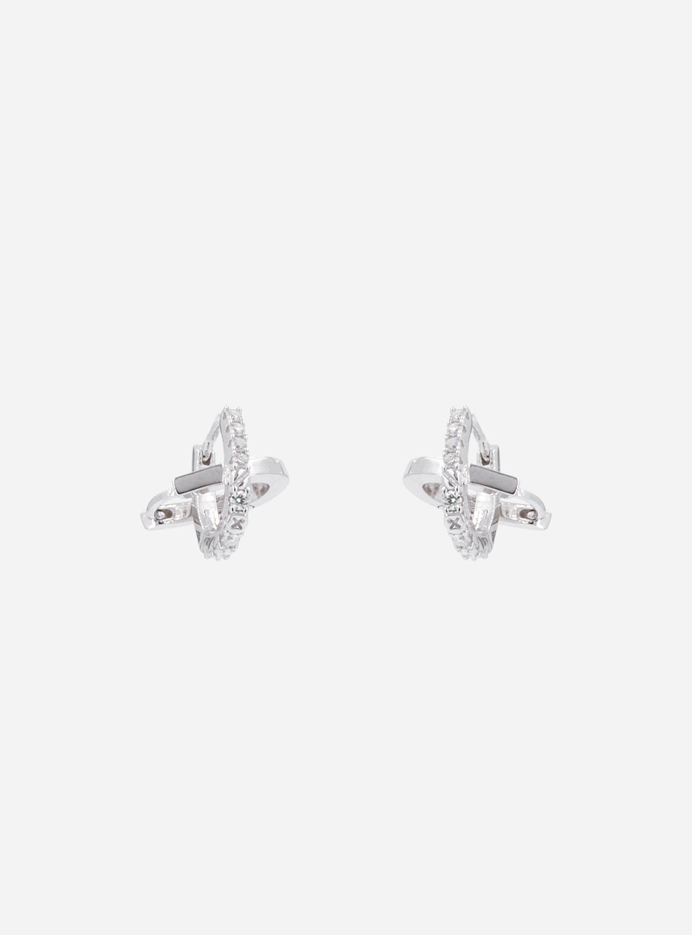 Dual-hoops tangled two-way earrings