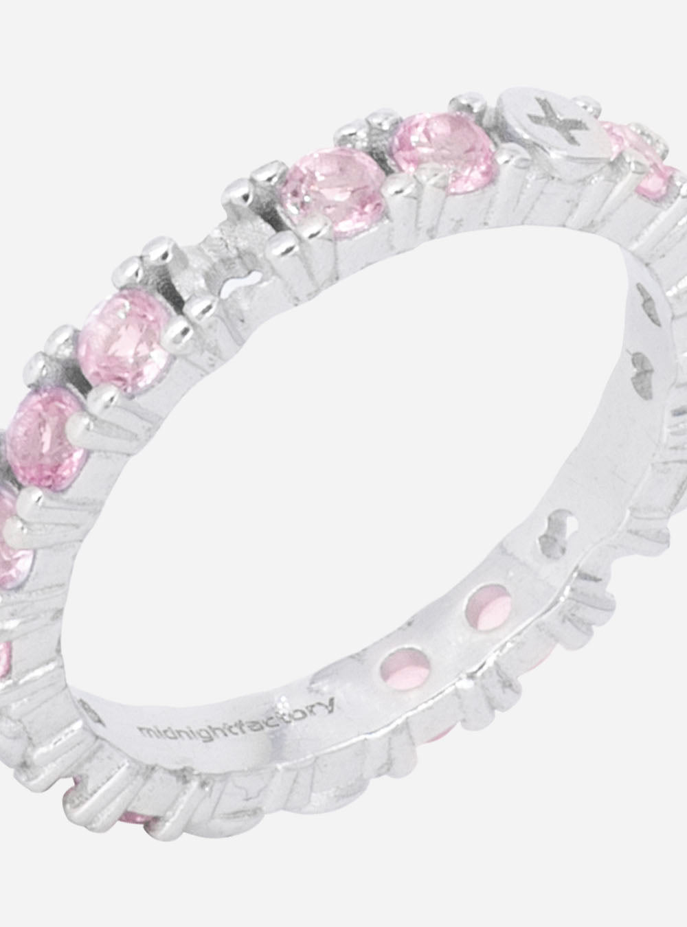 a Broken eternity ring in sterling silver by MIDNIGHTFACTORY.