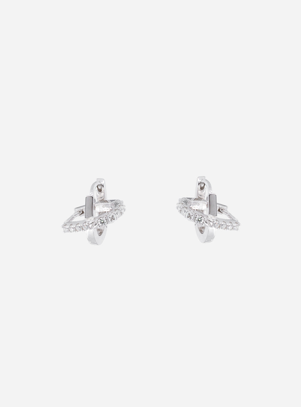 Dual-hoops tangled two-way earrings