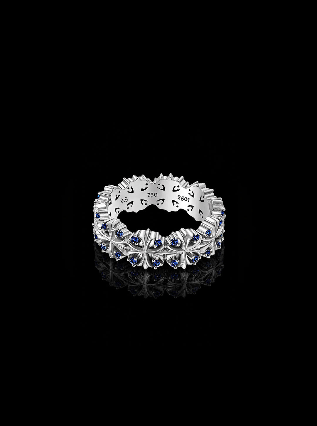 Maltese-cross quadruplets 18K gold ring, Sapphire [Made-to-order]