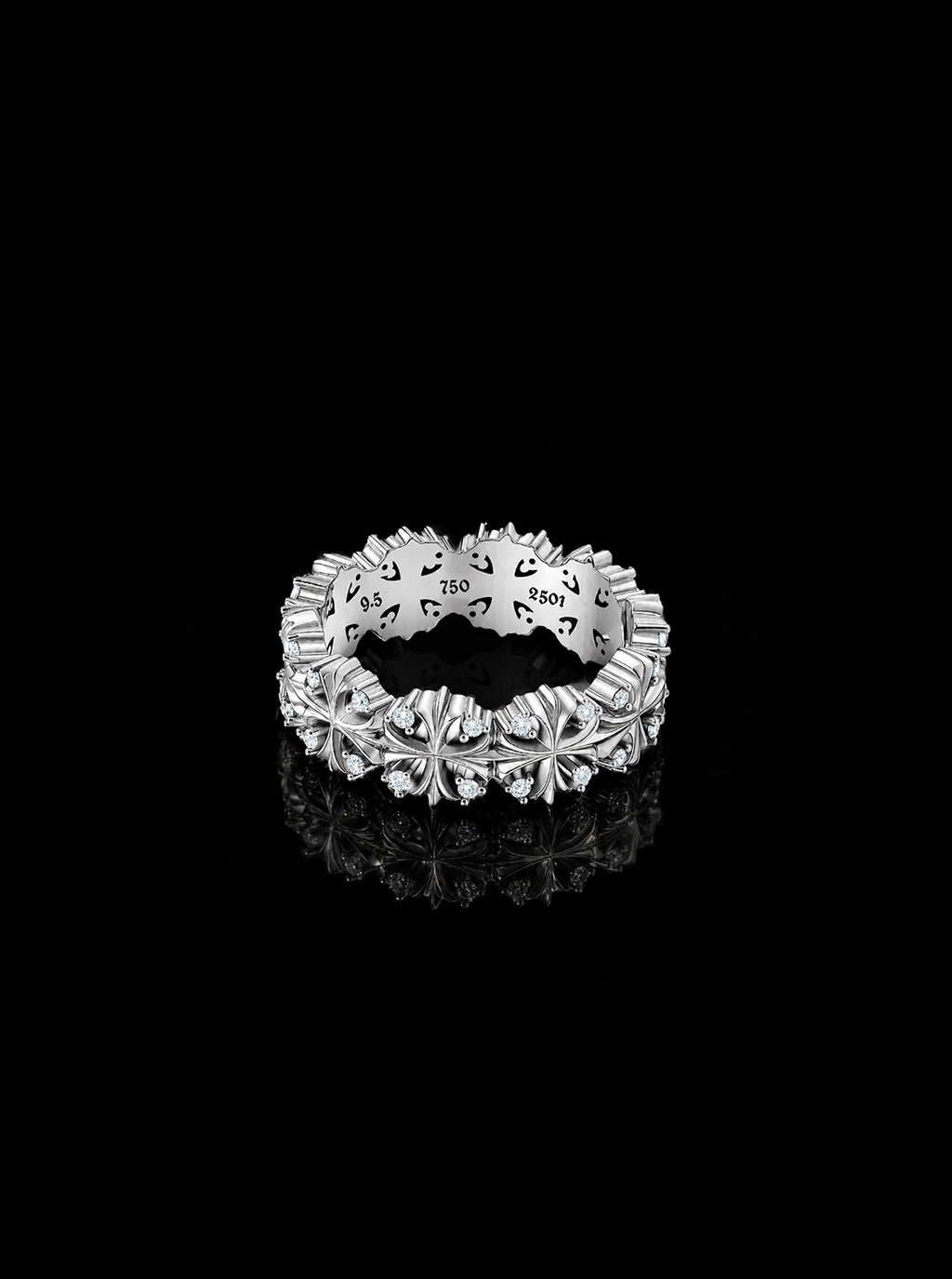 Maltese-cross quadruplets 18K gold ring, Diamonds [Made-to-order]