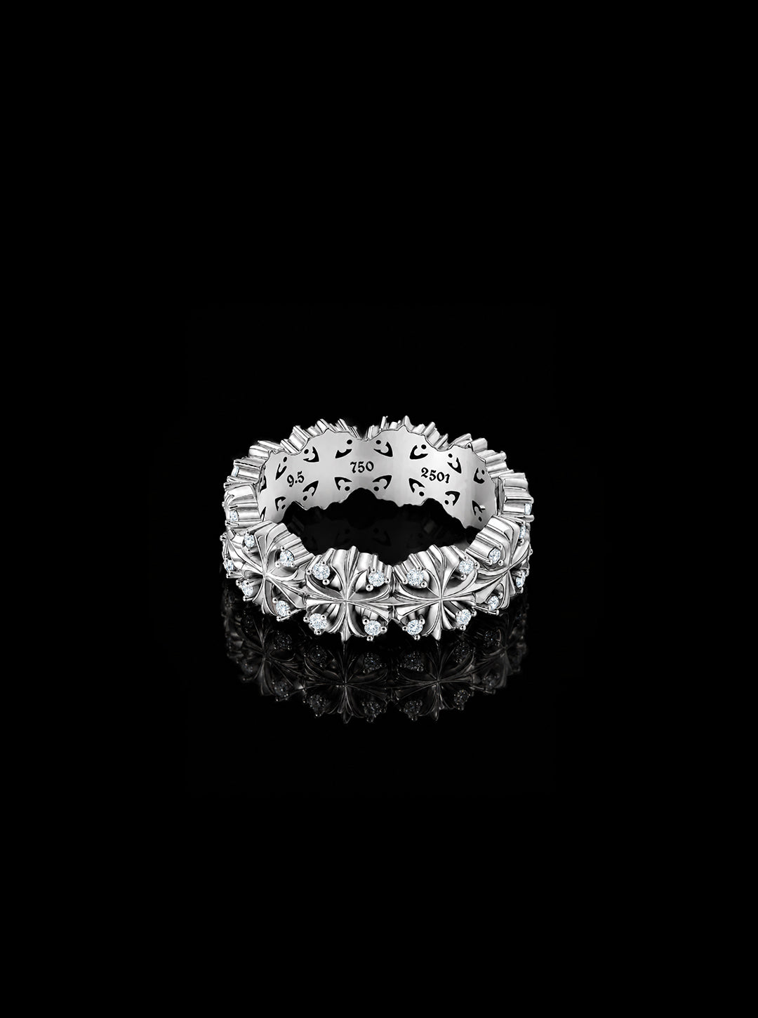 Maltese-cross quadruplets 18K gold ring, Diamonds [Made-to-order]