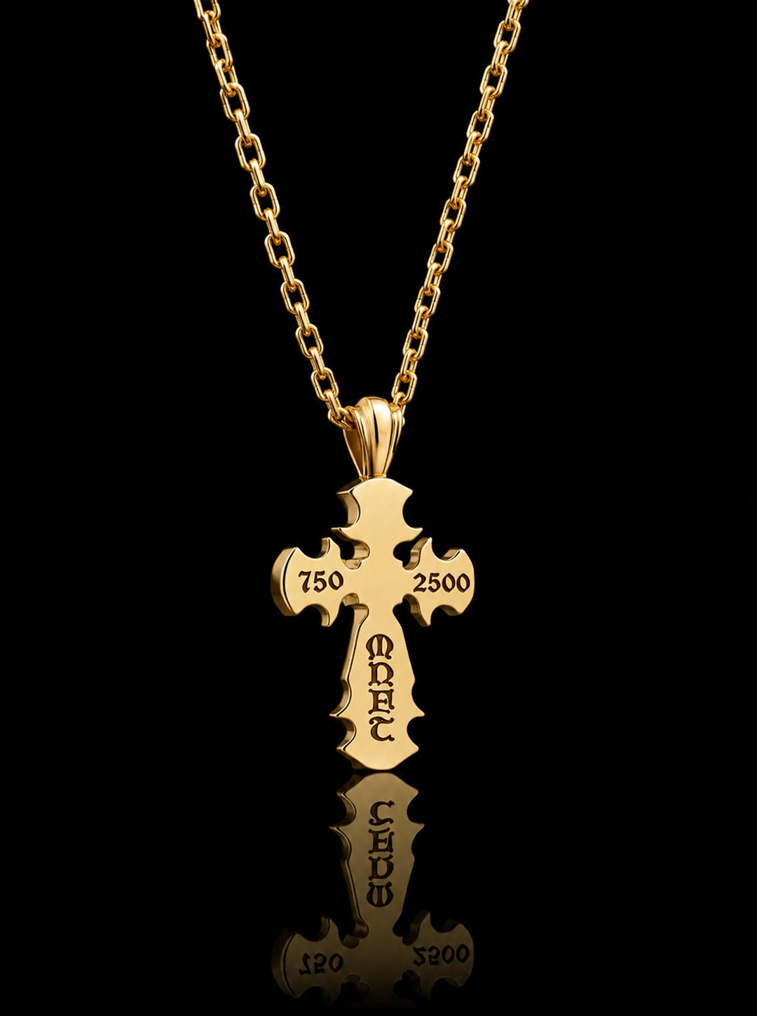Crucis core 18K gold pendant necklace, Sapphire [Made-to-order]