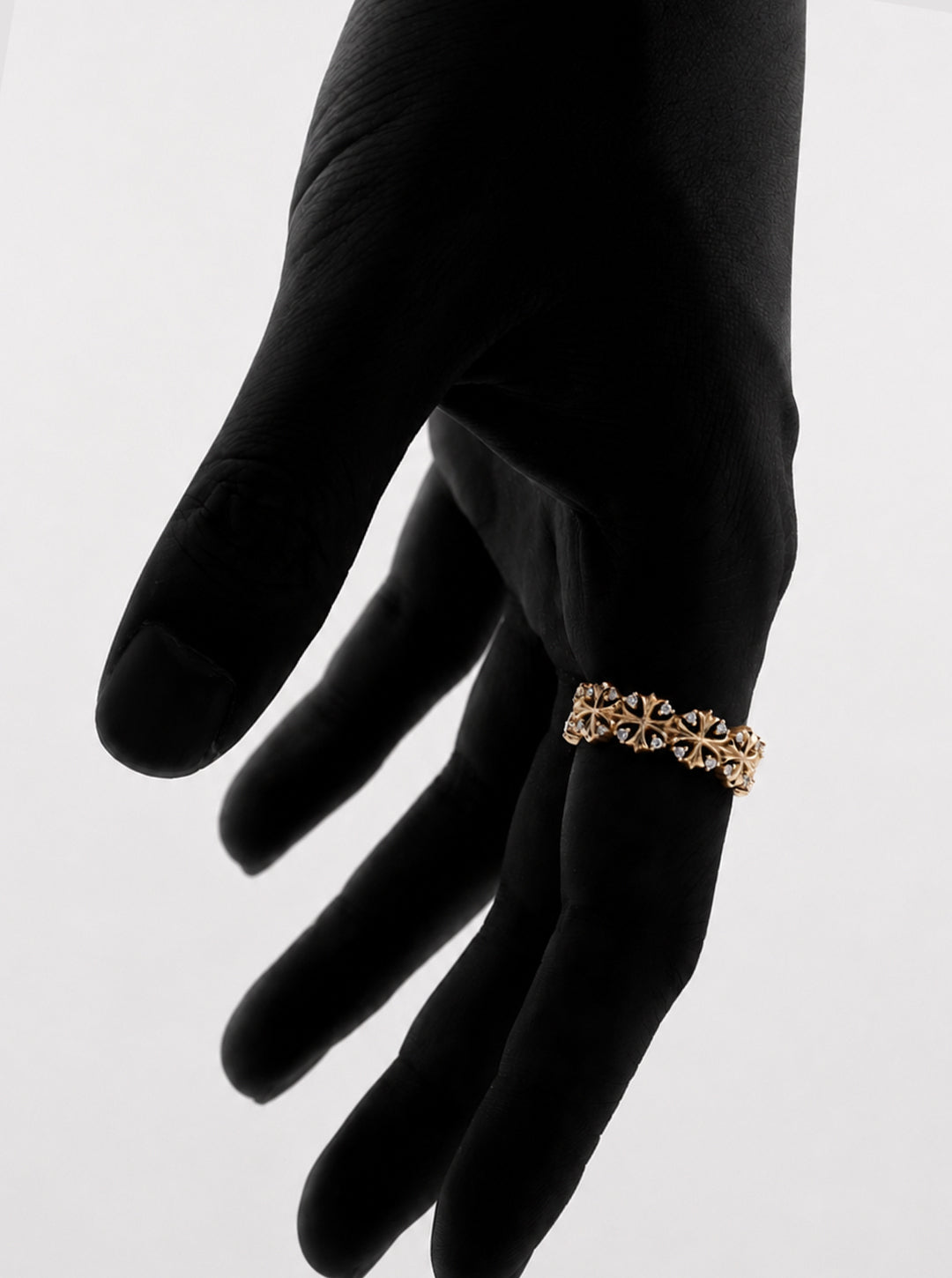 Maltese-cross quadruplets 18K gold ring, Diamonds [Made-to-order]