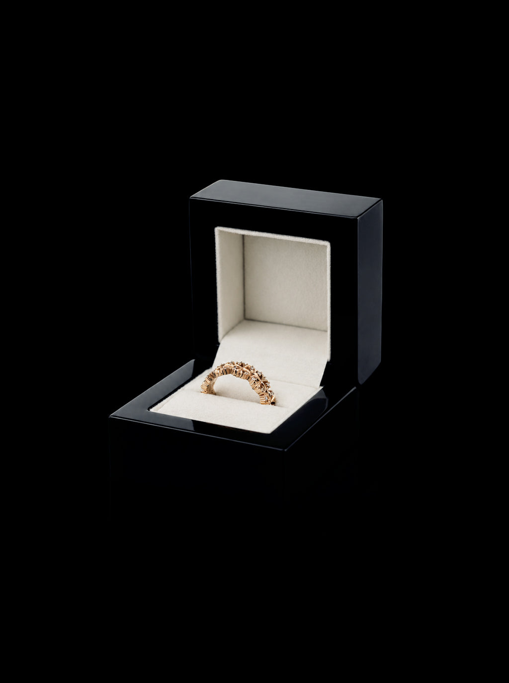 Clover-cross quadruplets 18K gold ring, Diamonds [Made-to-order]