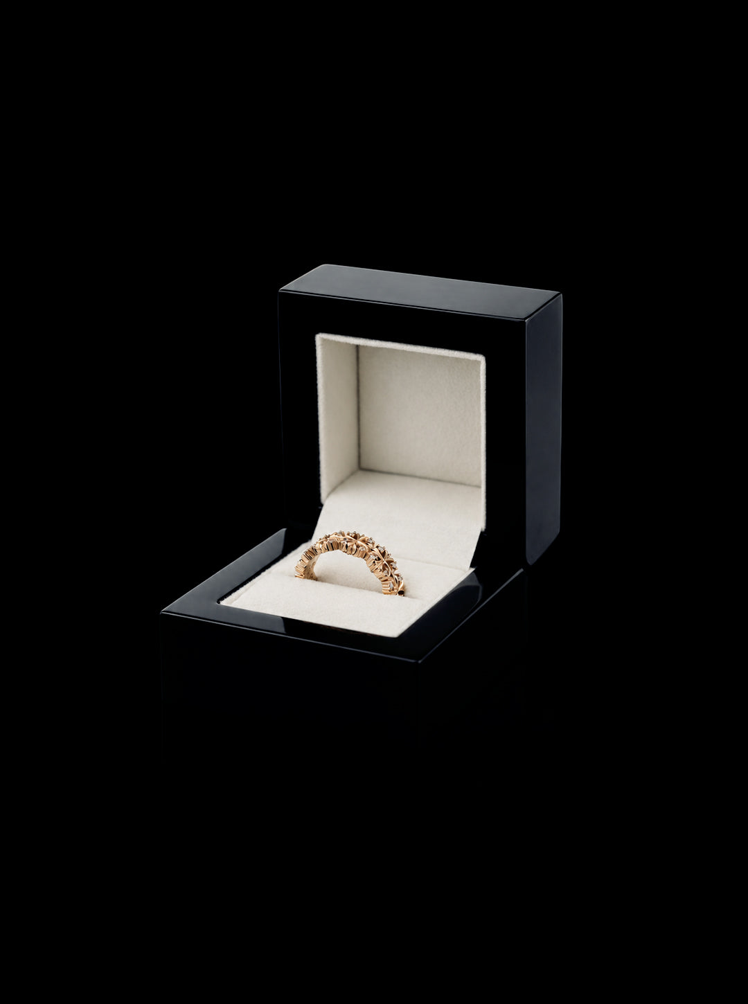 Clover-cross quadruplets 18K gold ring, Diamonds [Made-to-order]