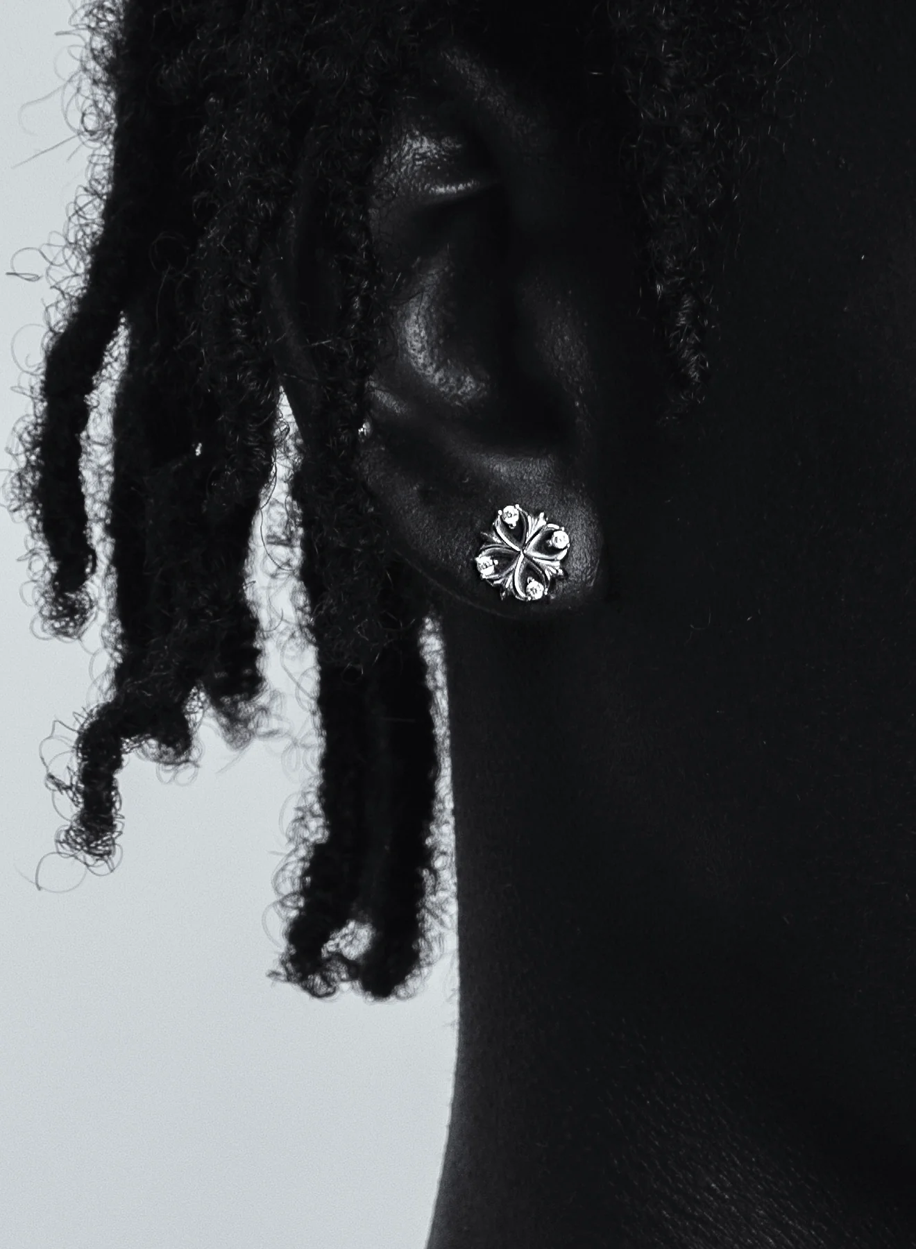 Maltese cross stud earrings