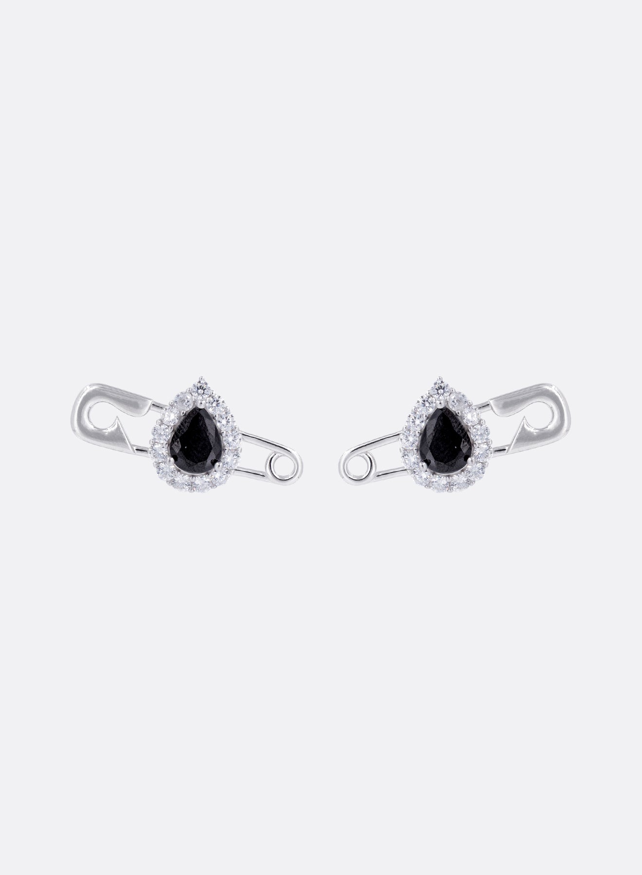 Cocktail safety-pin earrings