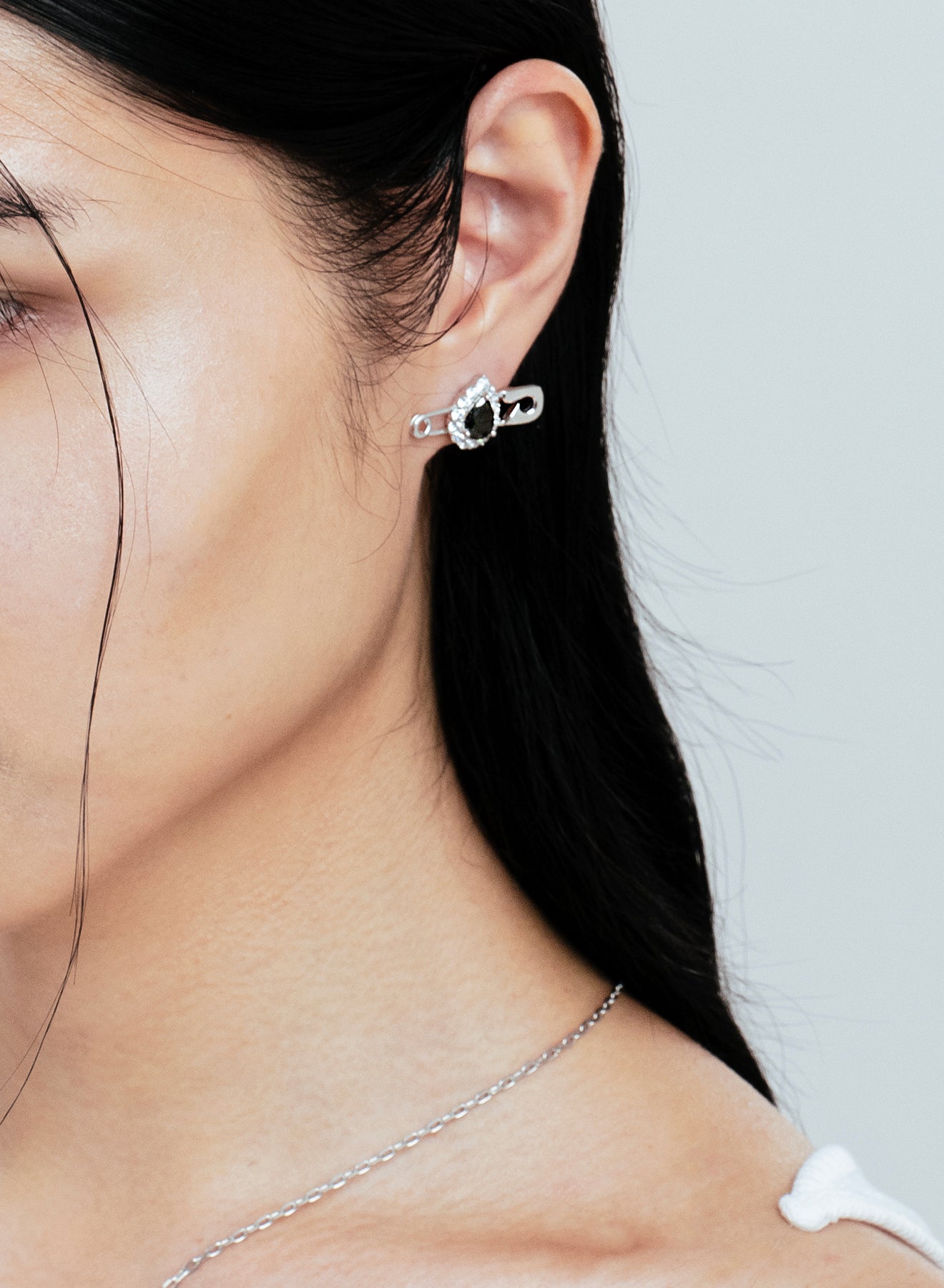 Cocktail safety-pin earrings