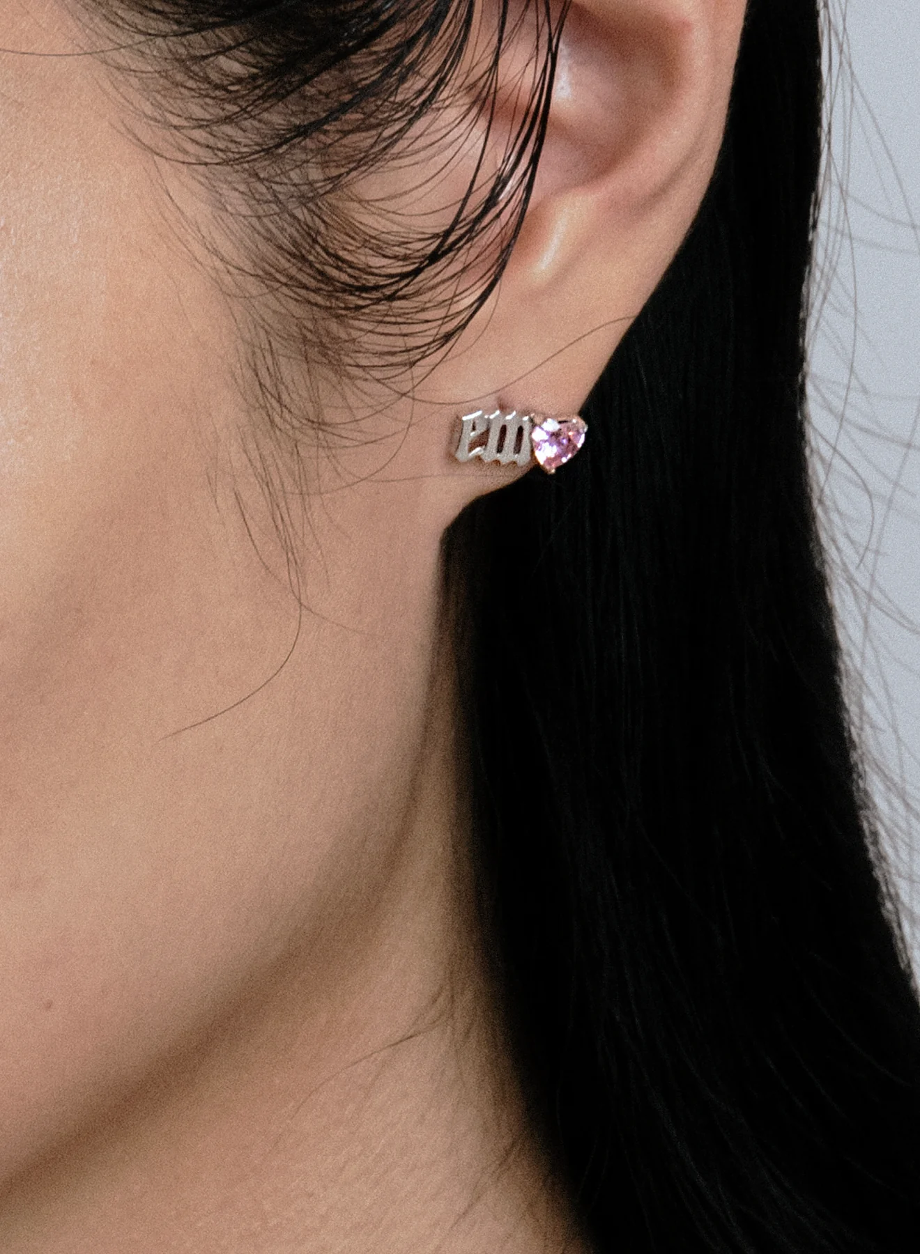 "EMO" heart earrings
