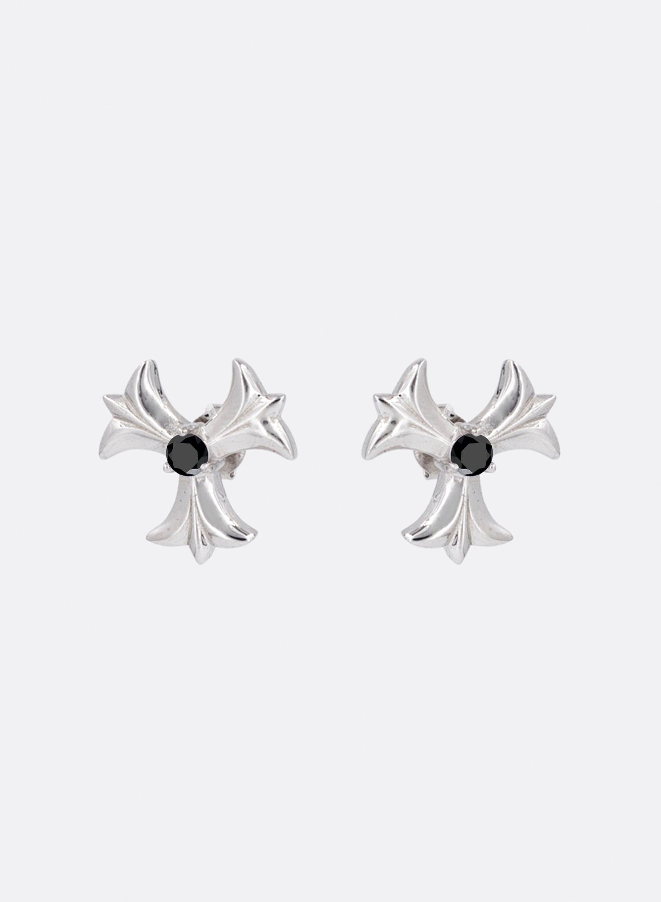 Petals ornament earrings (Black)