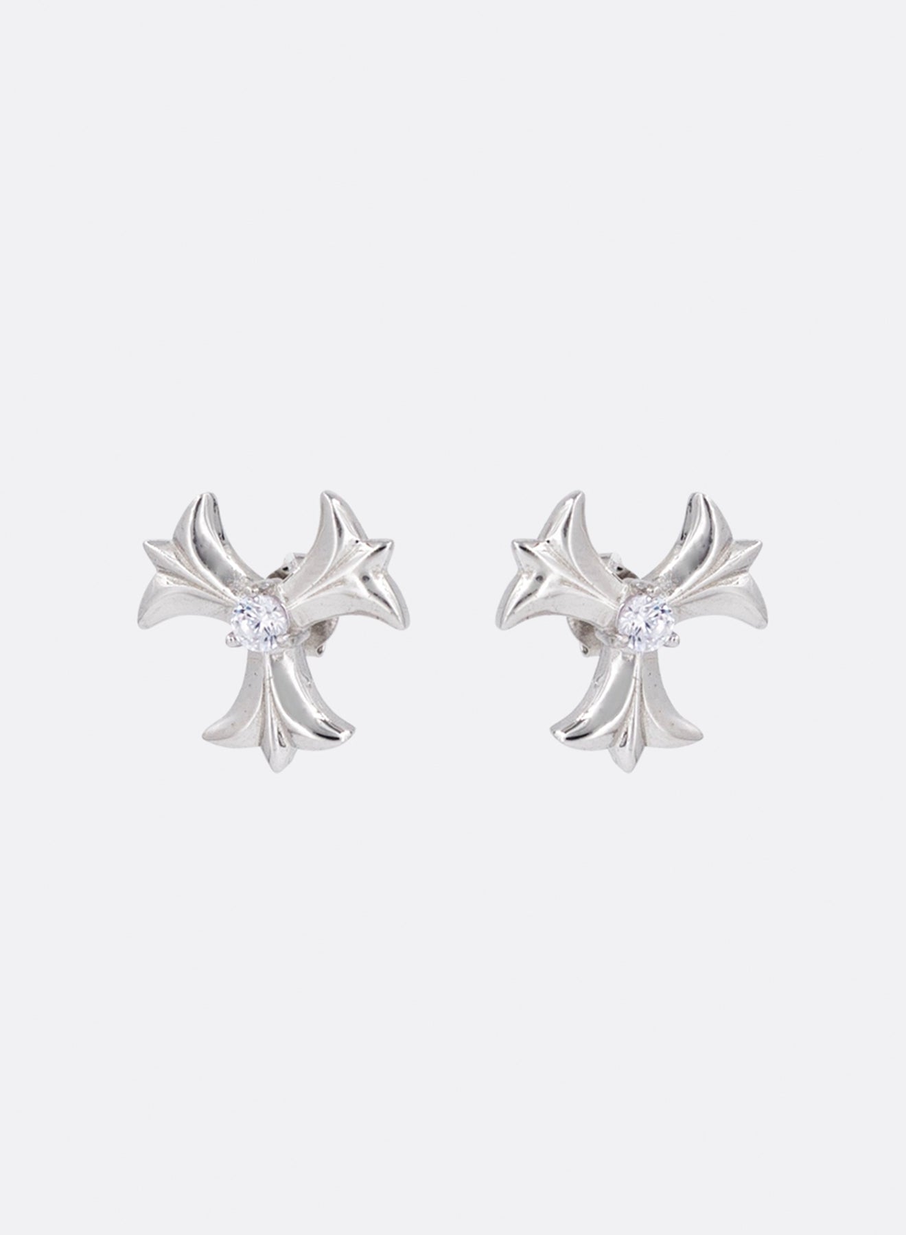 Petals ornament earrings (White)