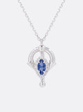 Cocktail barbell pendant necklace (Midnight blue)