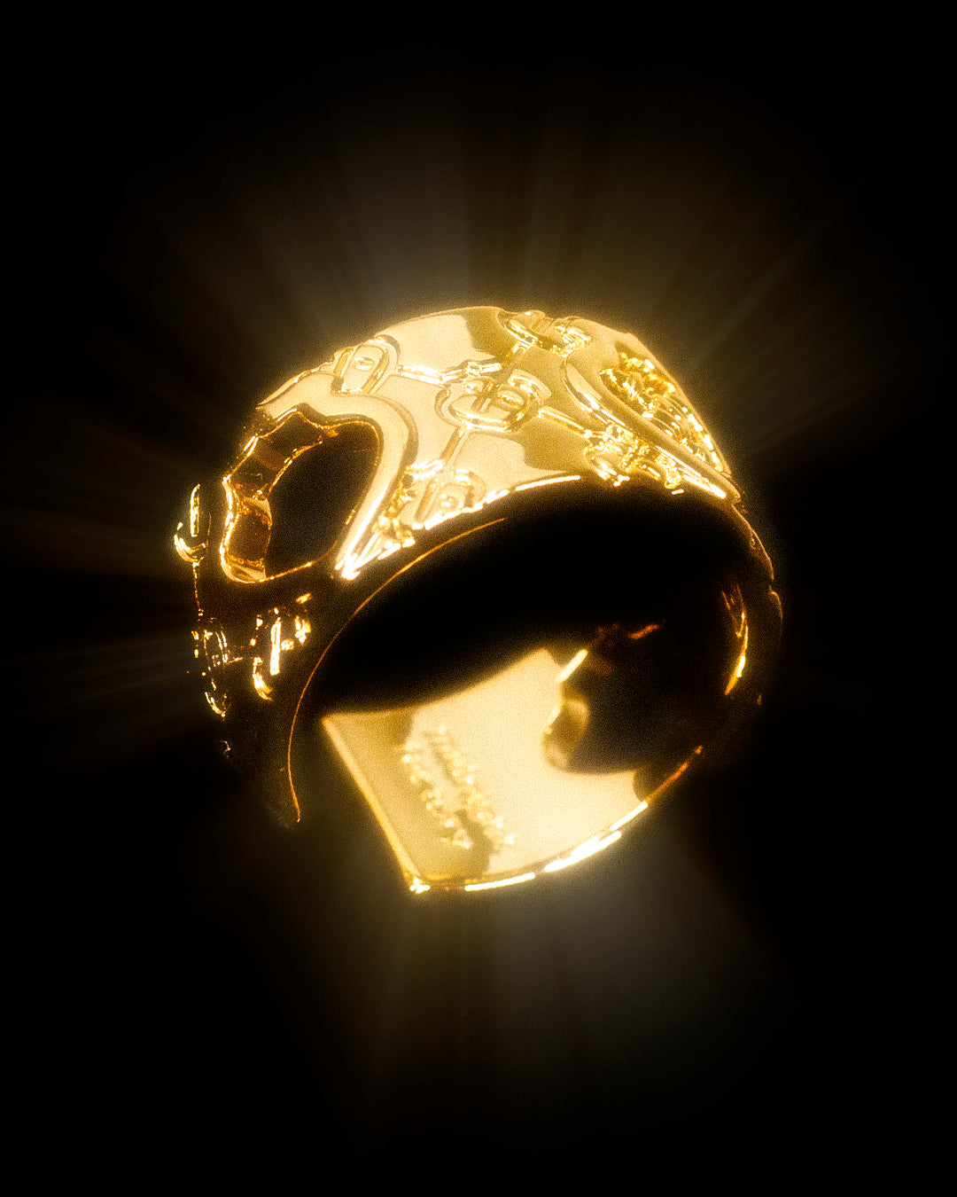 CHIVAS REGAL x MIDNIGHTFACTORY Dream Guardian band ring - Gold