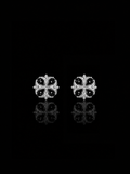 Clover cross stud earrings
