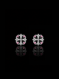 Clover cross stud earrings