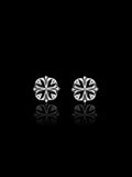 Clover cross stud oxidised earrings