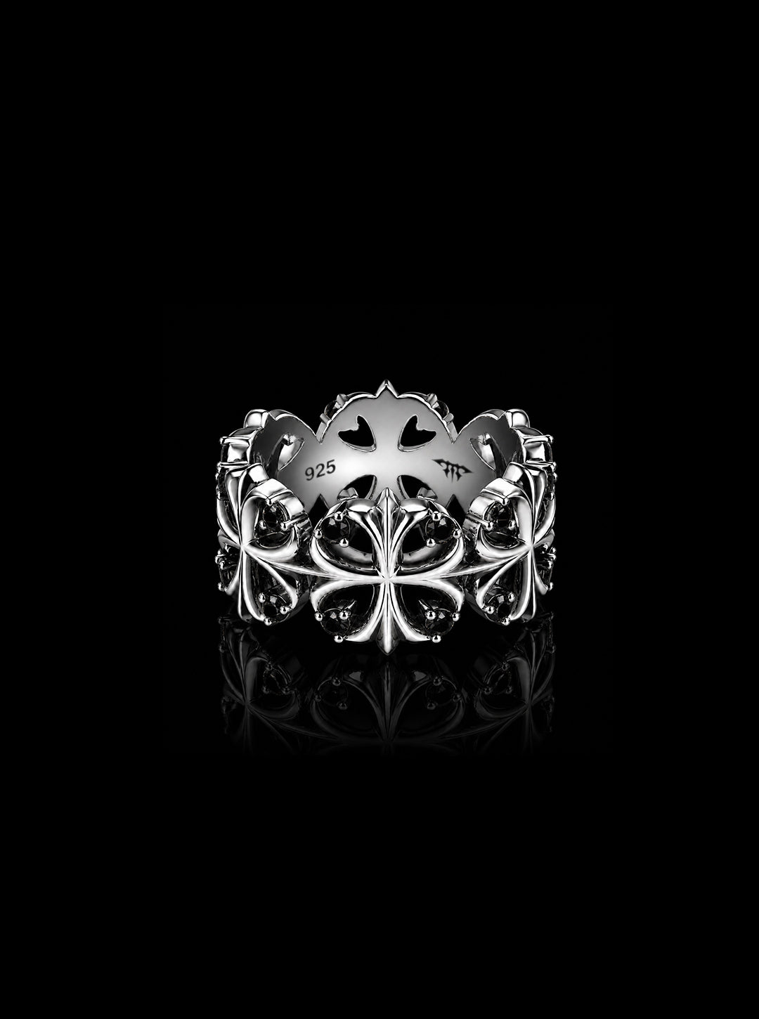 Clover cross quadruplets ring