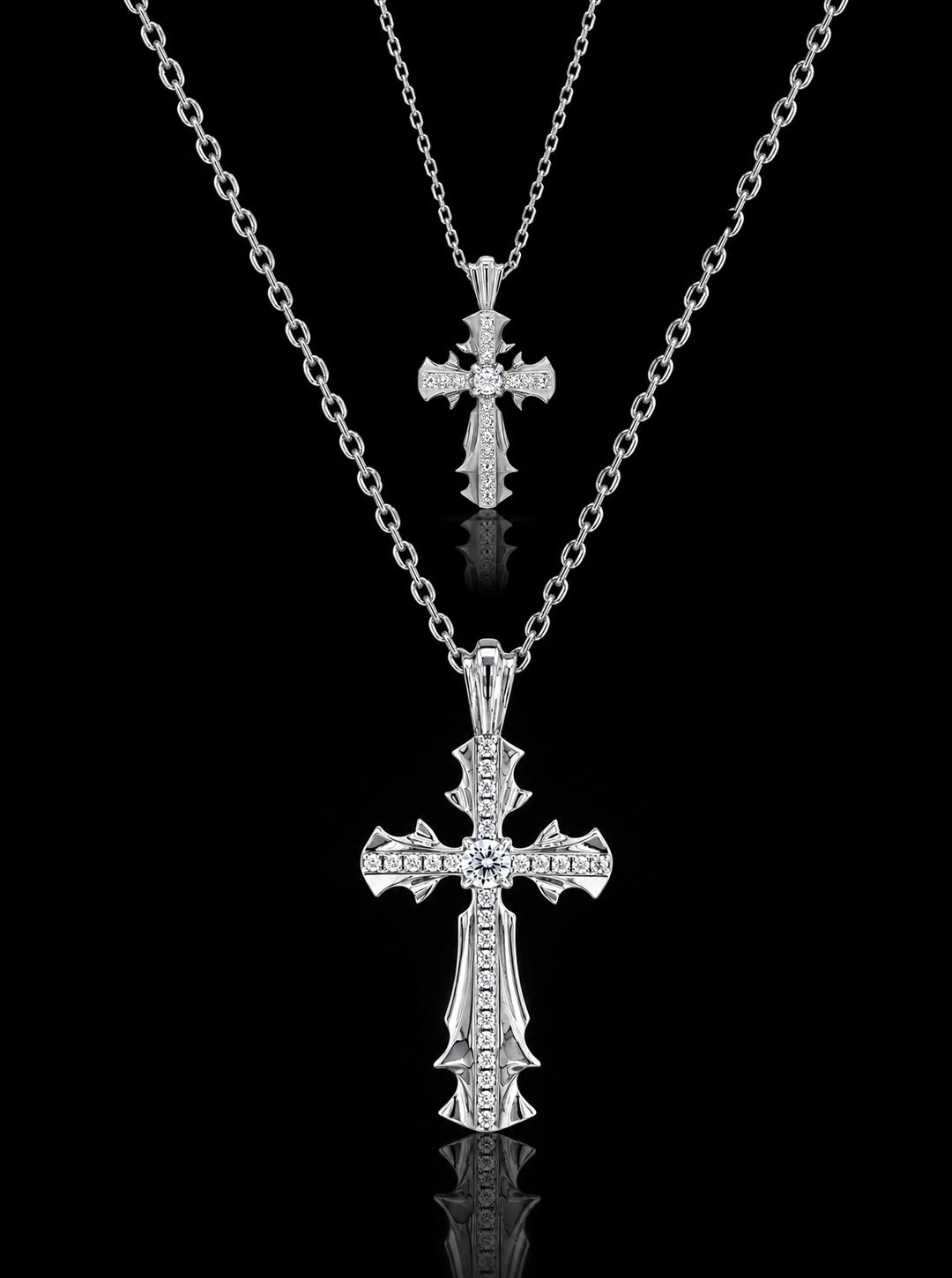 CRUCIS cross pendant necklace couple set [CRUCIS + Mini]