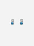 a pair of MIDNIGHTFACTORY Screwbox topaz stud earrings on a white background.