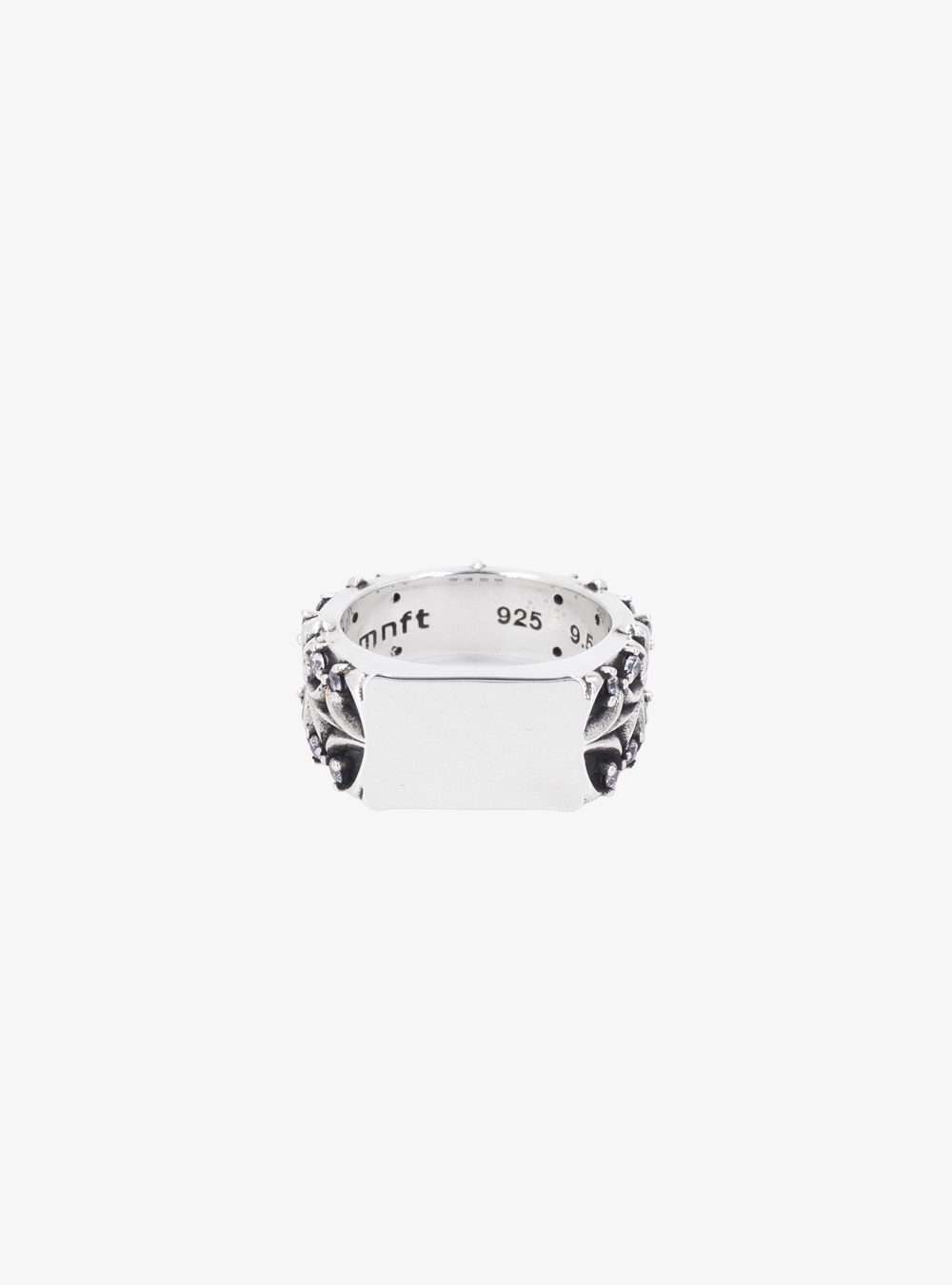 Maltese cross quadruplets signet ring (Oxidised) [Pre-order]