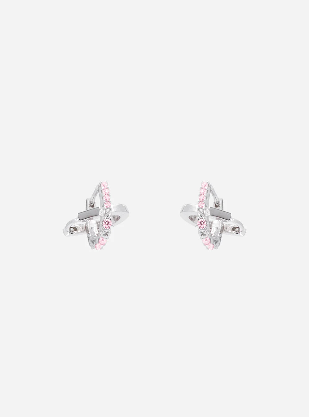 Dual-hoops tangled two-way earrings