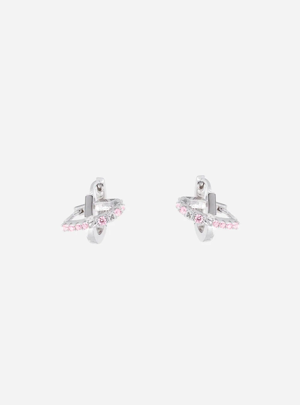 Dual-hoops tangled two-way earrings