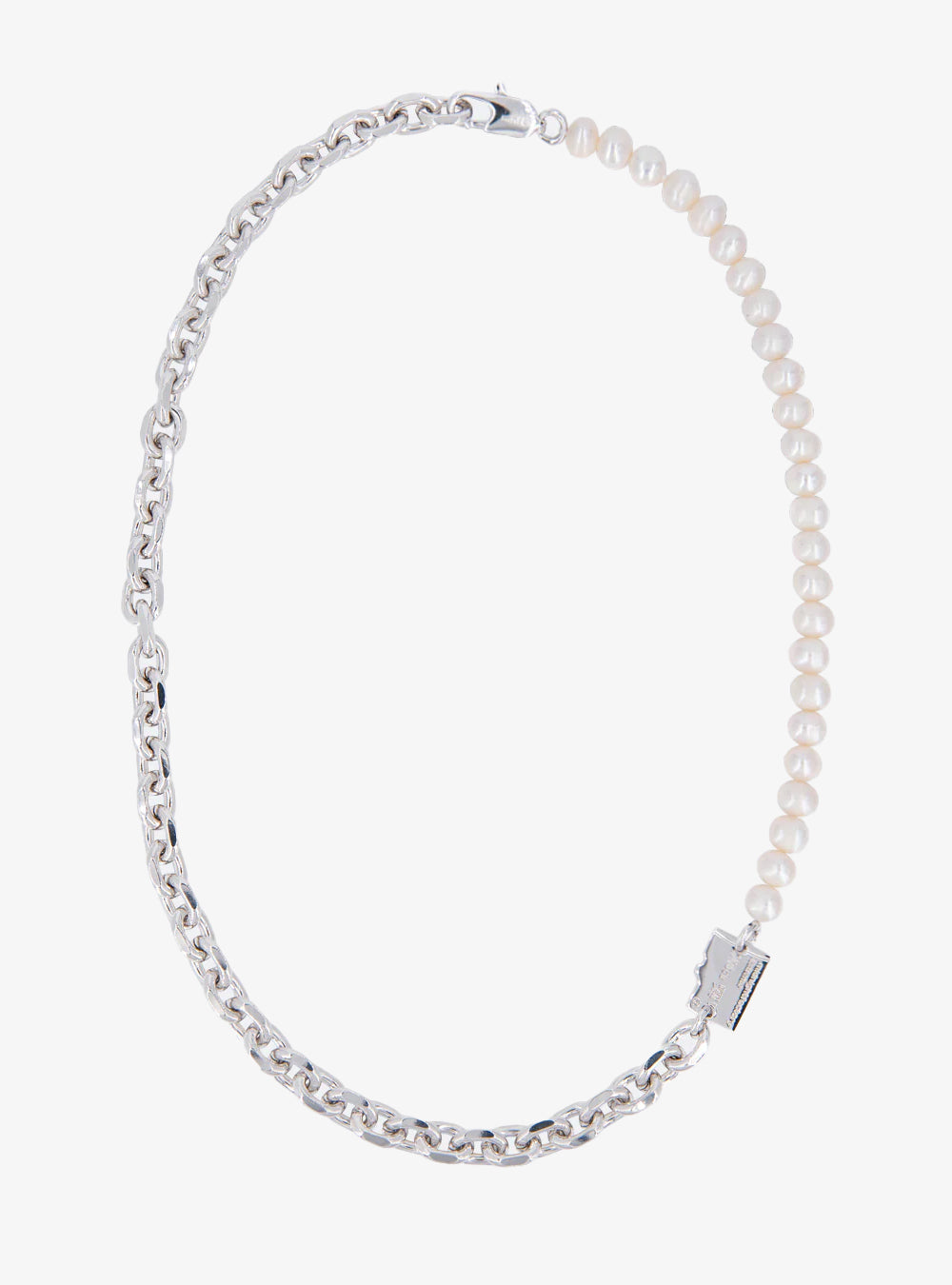 Micro-SD white freshwater pearls necklace