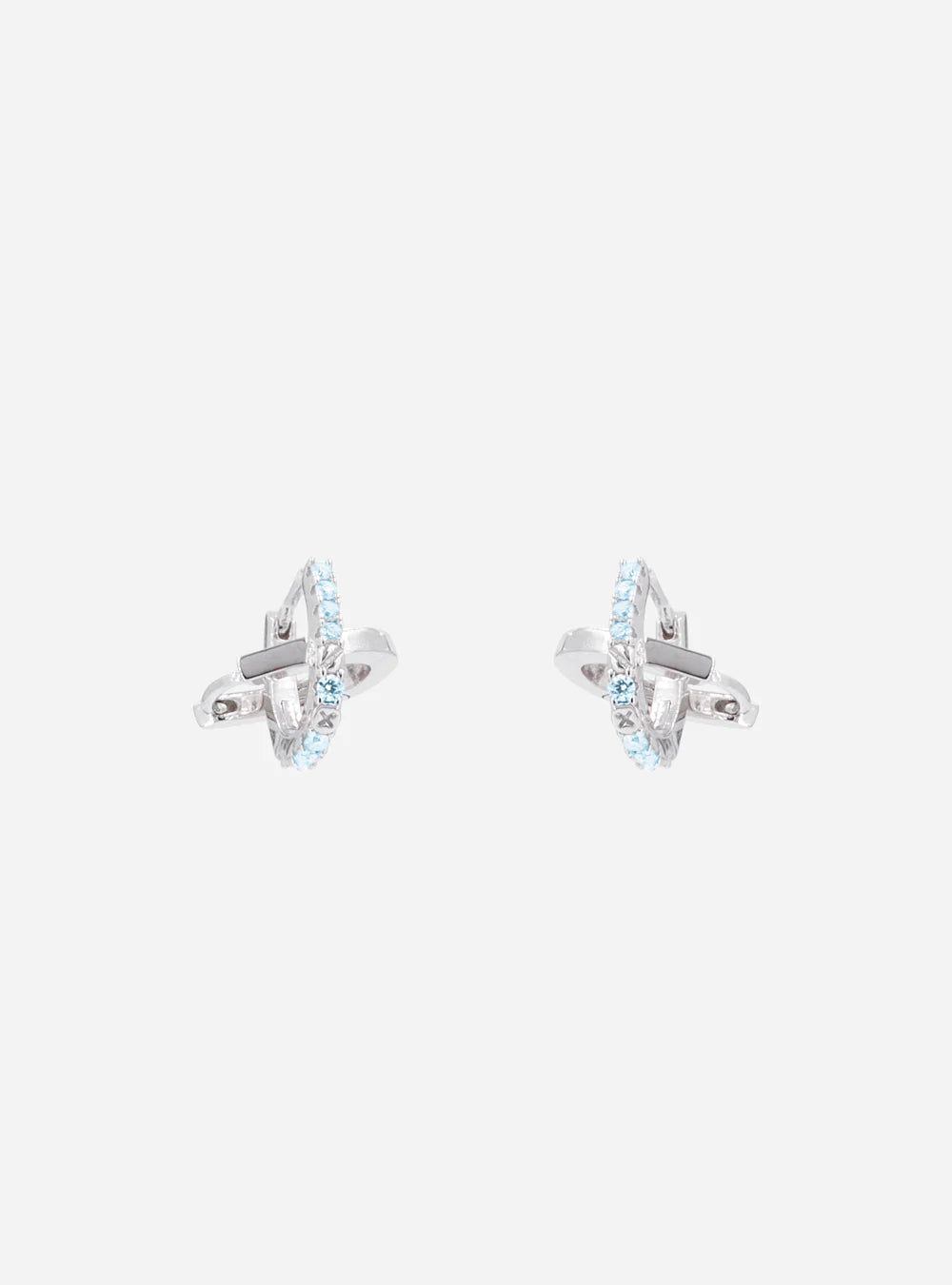 Dual-hoops tangled two-way earrings