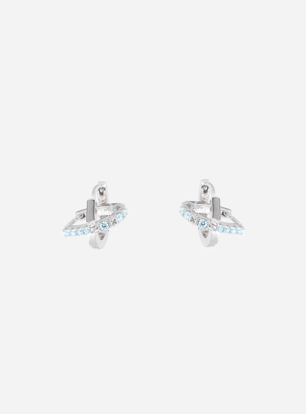 Dual-hoops tangled two-way earrings