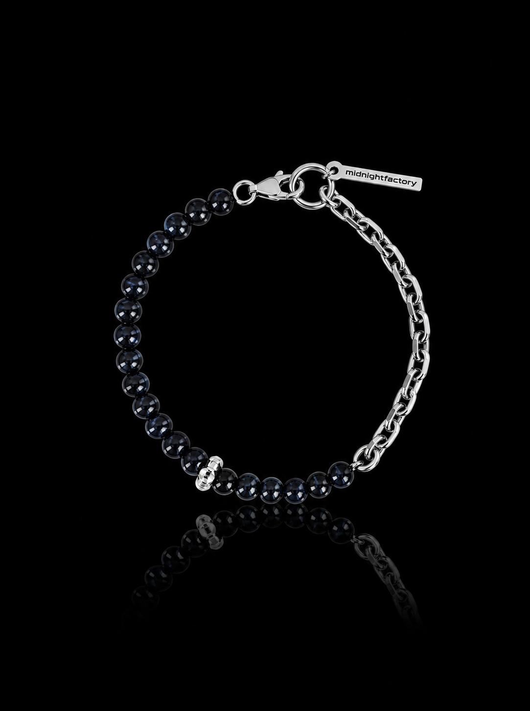 Chuck nut w/ freshwater pearls chain bracelet
