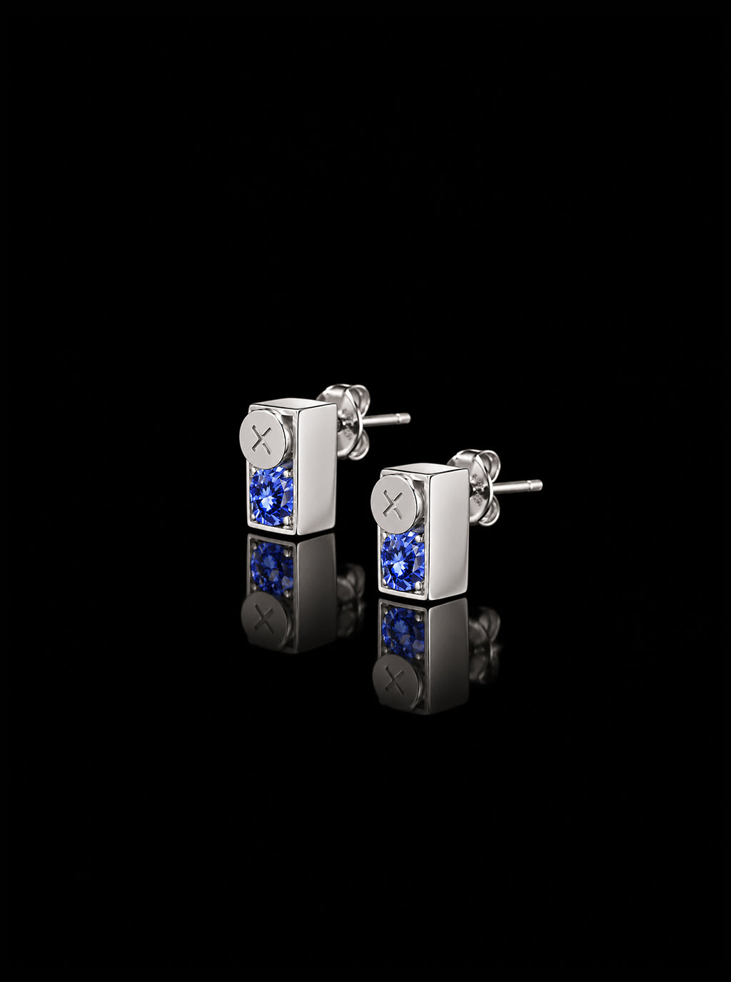 Screwbox earrings (Cornflower Blue)