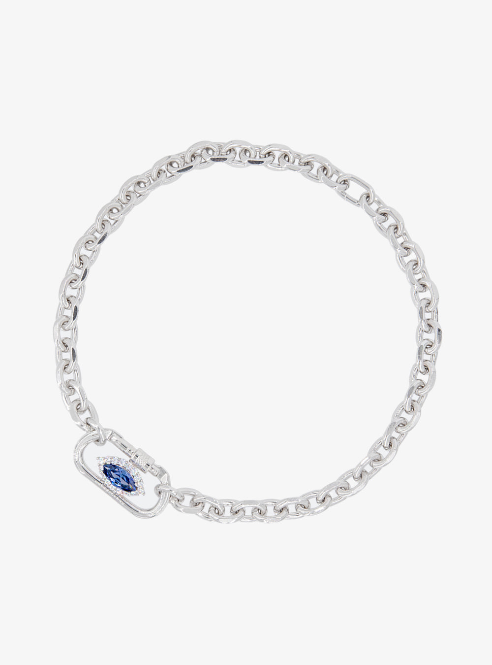 Carabiner cat-eye cocktail necklace