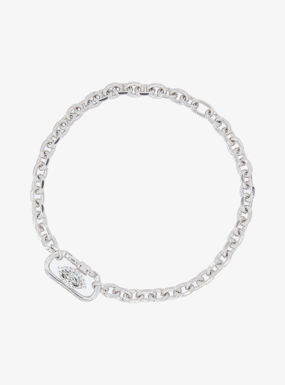 Carabiner cat-eye cocktail necklace