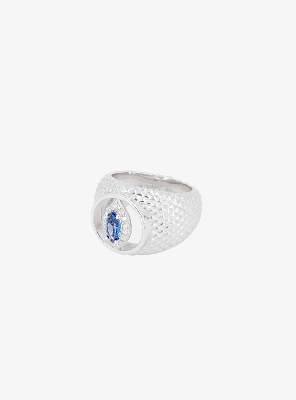 Cateye cut-out cocktail signet ring