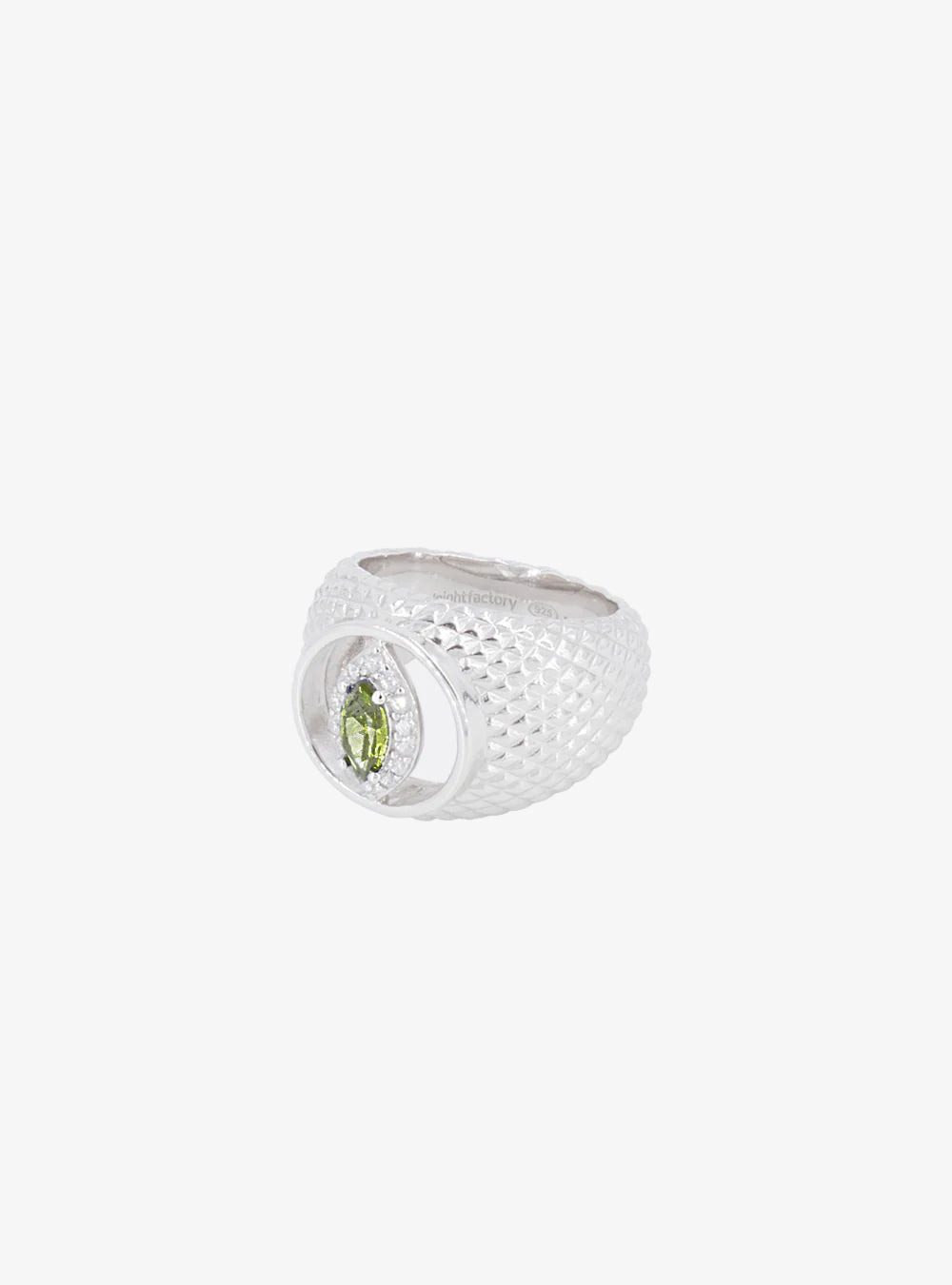 Cateye cut-out cocktail signet ring