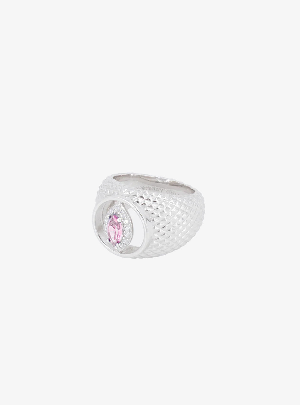 Cateye cut-out cocktail signet ring